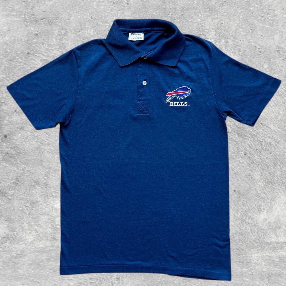 Buffalo Bills NFL Vtg 1980s Football Stedman Polo Shirt Men’s Size (S)
